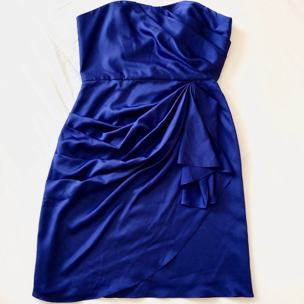 NWT Strapless Blue Cocktail Dress